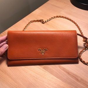 Prada Saffiano Crossbody Wallet Bag -Original Box